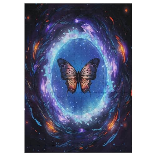 Schmetterling Puzzles 300 Teile Erwachsener Kniffel Spaß Für Die Ganze Familie - 300 Puzzleteilige Motive, Holzpuzzle Kinder Erwachsene, Impossible Puzzle Schwer （42×30cm） von GGJJTT