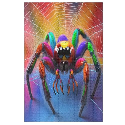 Spinne Pattern Holzpuzzle Erwachsene - 1000 Teiliges Jigsaw Knobelspiel - Puzzle Für Erwachsene & Kinder - Outdoor & Reisespielzeug 78×53cm von GGJJTT