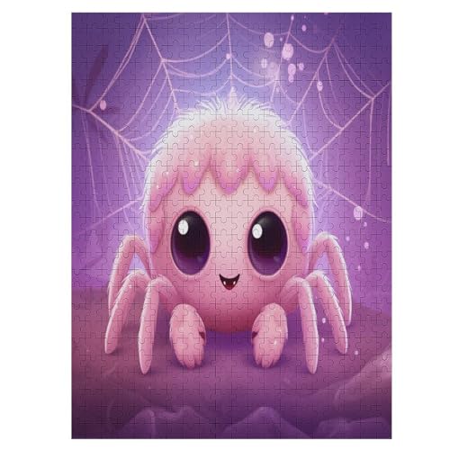 Spinne -Puzzle, 500 Teile,Holzpuzzle Für Erwachsene Kinder, Lustiges Spielzeug, Denkspiel, Spielzeug, Bildungsspiel, Herausforderung, Pädagogisch, （55×41cm） von GGJJTT