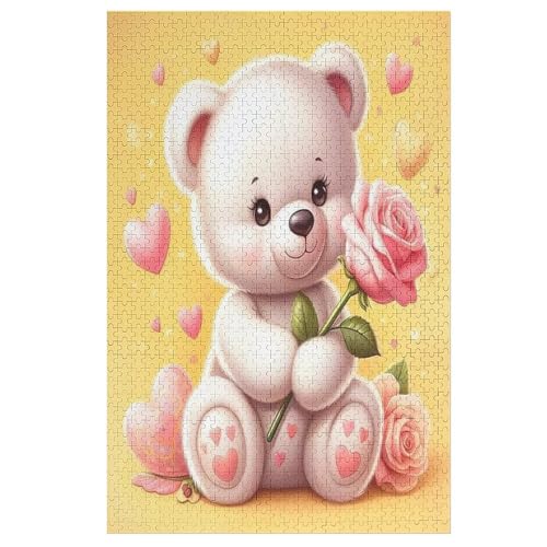 Tier Bär 1000 Teile Premium-Puzzles Für Erwachsene Kinder- Holzpuzzles Spaß Und Lernspiele - Perfekte Puzzle-Geschenke 78×53cm von GGJJTT