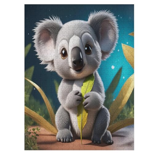 Tierisches Koala 500 Teile Premium-Puzzles Für Erwachsene Kinder- Holzpuzzles Spaß Und Lernspiele - Perfekte Puzzle-Geschenke （55×41cm） von GGJJTT