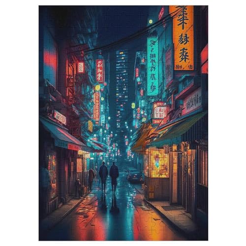 Tokyo, Japan Puzzles 300 Teile Erwachsener Kniffel Spaß Für Die Ganze Familie - 300 Puzzleteilige Motive, Holzpuzzle Kinder Erwachsene, Impossible Puzzle Schwer （42×30cm） von GGJJTT