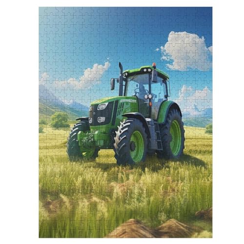 Traktor 500 Teile Puzzle, Holzpuzzle, Puzzles Für Erwachsene Kinder, 500 Teile Puzzle Für Jugendliche & Erwachsene Lernspiel Herausforderungsspielzeug （55×41cm） von GGJJTT