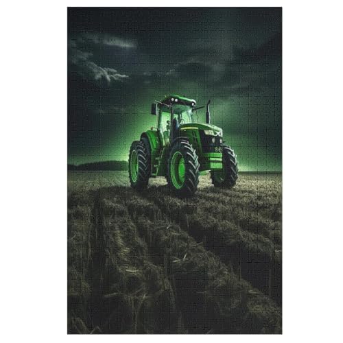 Traktor Puzzle Für Erwachsene 1000 Teile Premium 100% Recyceltes Brett Zum Lernen, Lernspielzeug, Familienspiele Kinder Holzpuzzle （78×53cm） von GGJJTT