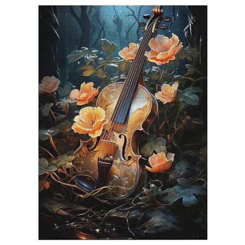 Violine 300 Teile Premium-Puzzles Für Erwachsene Kinder- Holzpuzzles Spaß Und Lernspiele - Perfekte Puzzle-Geschenke （42×30cm） von GGJJTT