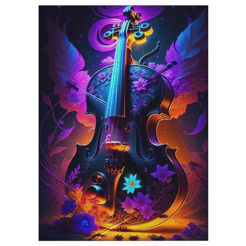 Violine – Puzzle 300 Teile, Holzpuzzle, Herausforderndes Geschicklichkeitsspiel Für Die Ganze Familie, Kinder Erwachsenenpuzzle Ab 12 Jahren （42×30cm） von GGJJTT