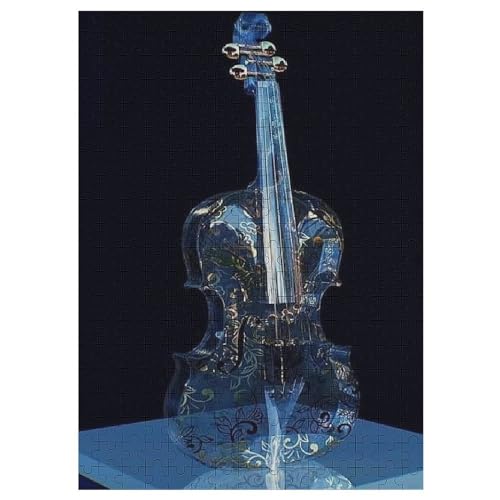 Violine Puzzle Für Erwachsene 300 Teile Premium 100% Recyceltes Brett Zum Lernen, Lernspielzeug, Familienspiele Kinder Holzpuzzle （42×30cm） von GGJJTT