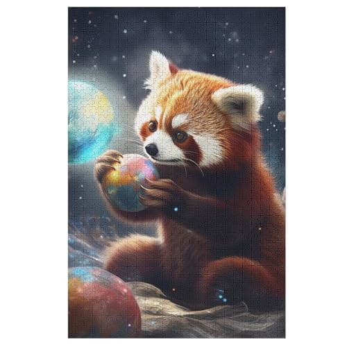 Waschbär 1000 Teile Puzzles Für Erwachsene, Impossible Puzzle, Geschicklichkeitsspiel Für Die Ganze Familie, Kinder Holzpuzzle 78×53cm von GGJJTT