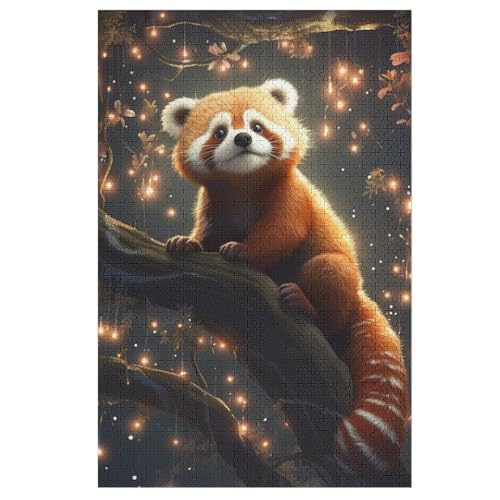 Waschbär Puzzles 1000 Teile Erwachsener Kniffel Spaß Für Die Ganze Familie - 1000 Puzzleteilige Motive, Holzpuzzle Kinder Erwachsene, Impossible Puzzle Schwer （78×53cm） von GGJJTT