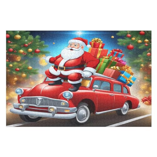 Weihnachtsmann Puzzle Für Erwachsene,1000-teiliges Puzzle,Puzzle Für Erwachsene Und Kinder,Holzpuzzle,Lernspielzeug, （75×50cm） von GGJJTT