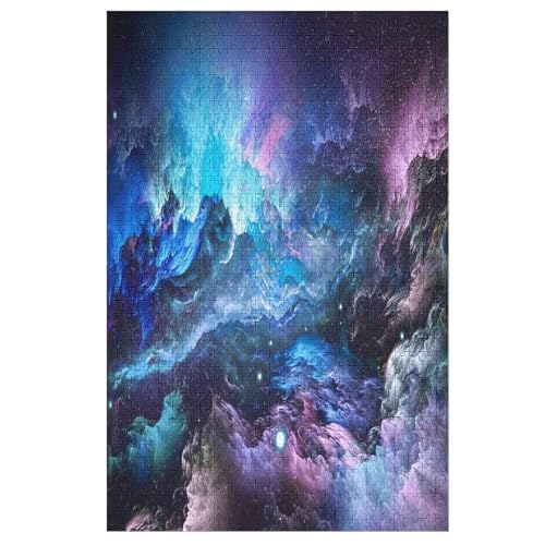 Weltraumfarbnebel 1000 Teile Puzzle, Holzpuzzle, Puzzles Für Erwachsene Kinder, 1000 Teile Puzzle Für Jugendliche & Erwachsene Lernspiel Herausforderungsspielzeug （78×53cm） von GGJJTT