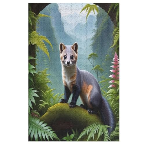 Wilde Tiere Holzpuzzle - Puzzle Für Erwachsene, 1000-teilige Puzzles Für Teenager Und Kinder, Herausfordernde Spiele 78×53cm von GGJJTT