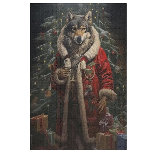 Wolf 1000 Teile Puzzle Für Erwachsene, Herausforderung Puzzles - Verringerter Druck Schwieriges Holzpuzzle Für Kinder 12+ 78×53cm von GGJJTT