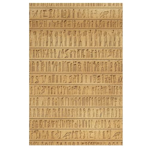 ägyptische Hieroglyphen Puzzles 1000 Teile Erwachsener Kniffel Spaß Für Die Ganze Familie - 1000 Puzzleteilige Motive, Holzpuzzle Kinder Erwachsene, Impossible Puzzle Schwer （78×53cm） von GGJJTT