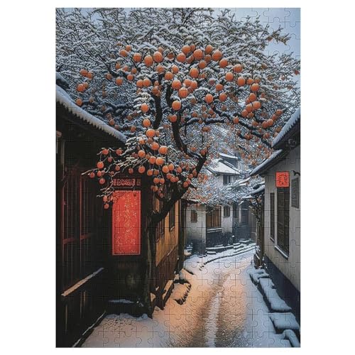 japanischer Stil – Puzzle 300 Teile, Holzpuzzle, Herausforderndes Geschicklichkeitsspiel Für Die Ganze Familie, Kinder Erwachsenenpuzzle Ab 12 Jahren （42×30cm） von GGJJTT