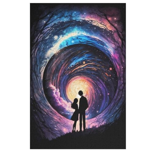 kosmische Liebe Story Puzzles 1000 Teile Erwachsener Kniffel Spaß Für Die Ganze Familie - 1000 Puzzleteilige Motive, Holzpuzzle Kinder Erwachsene, Impossible Puzzle Schwer （78×53cm） von GGJJTT