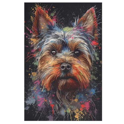 süßer Hund 1000 Teile Puzzle, Holzpuzzle, Puzzles Für Erwachsene Kinder, 1000 Teile Puzzle Für Jugendliche & Erwachsene Lernspiel Herausforderungsspielzeug （78×53cm） von GGJJTT