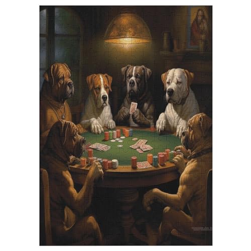 süßer Hund -Puzzle, 300 Teile,Holzpuzzle Für Erwachsene Kinder, Lustiges Spielzeug, Denkspiel, Spielzeug, Bildungsspiel, Herausforderung, Pädagogisch, （42×30cm） von GGJJTT