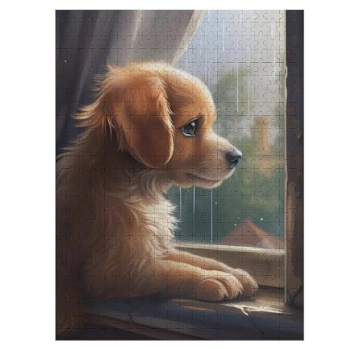 süßer Hund Puzzles 500 Teile Erwachsener Kniffel Spaß Für Die Ganze Familie - 500 Puzzleteilige Motive, Holzpuzzle Kinder Erwachsene, Impossible Puzzle Schwer （55×41cm） von GGJJTT