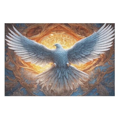 süßer Vogel Holzpuzzle 1000 Teile,Puzzles Für Erwachsene, Impossible Puzzle, Kinder Legespiel 78×53cm von GGJJTT