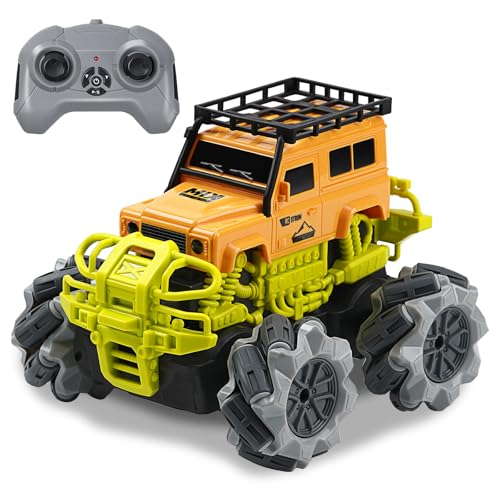 GHIAKQYT Ferngesteuertes Auto, 2.4Ghz All Terrain Spielzeug Hobby Offroad Monster Remote Control Car, Amphibien Wasserdichter RC Stunt Auto 360° Flips Rc Auto für Kinder ab 4 Jahren GHIAKQYT Ferngesteuertes Auto, 2.4Ghz All Terrain Spielzeug Hobby Offroad Monster Remote Control Car, Amphibien Wasserdichter RC Stunt Auto 360° Flips Rc Auto für Kinder ab 4 Jahren von GHIAKQYT