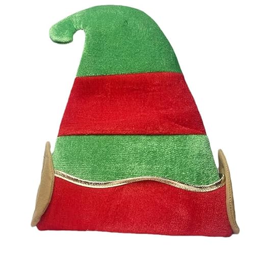 GHJKFBF Elfen-Weihnachtsglocken, geschwungene Ecken, Cosplay-Hut, Kostüm, Kopfbedeckung, warm, weich, gemütlich, Hüte für Kinder und Erwachsene, Einheitsgröße, Kopfbedeckung, Foto-Requisiten von GHJKFBF