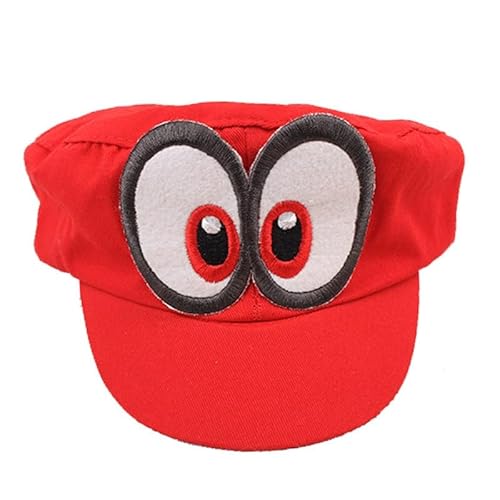 GHJKFBF Marios Cosplay-Hut, Kostüm, Kopfbedeckung, warm, weich, gemütlich, Hüte für Kinder und Erwachsene, Einheitsgröße, Kopfbedeckung, Foto-Requisiten von GHJKFBF