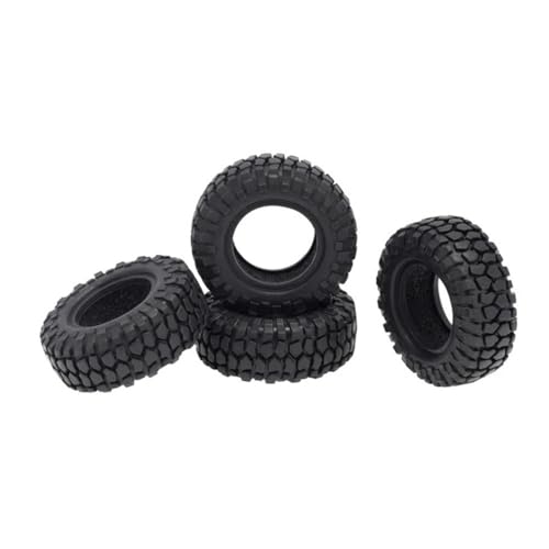 4PCS 48mm 1,0 Weiche Gummi Rad Reifen Kompatibel Mit 1/24 RC Crawler Auto Upgrade Teile Für SCX24 90081 AXI00002(A-48MM) von GHJtRs