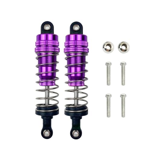 GHJtRs 2 Stücke Vorne Hinten Stoßdämpfer Metall Aluminium Für 1/14 144001 1316 RC Crawler Upgrade Kompatibel(Purple) von GHJtRs