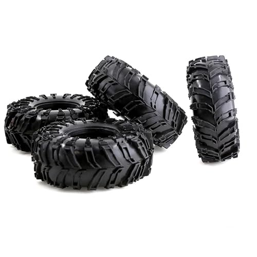 GHJtRs 2 oder 4 Stück 2,2 Zoll Gummireifen Räder für 1/10 Rock Buggy RC Crawler Auto kompatibel mit 90046(4PCS) von GHJtRs