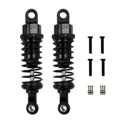 GHJtRs 2er-Pack Aluminium-Stoßdämpfer-Upgrade-Teile, kompatibel mit A959 A969 A979 K929 C14 C24 MN D91 99S RC-Cars(Black) von GHJtRs