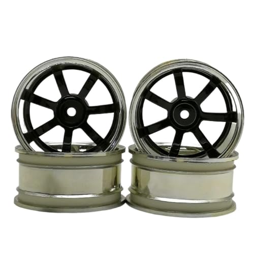 GHJtRs 4 Stück 3/6/9 mm versetzte Kunststoffräder, Felgen, kompatibel mit RC Drift On Road Touring-Modellen im Maßstab 1:10, 12 mm Mutter(2PCS 6MM 2PCS 9MM) von GHJtRs