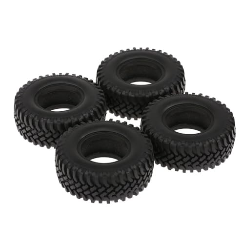 GHJtRs 4PCS 100MM Gummi 1,9 Zoll RC Rad Reifen kompatibel mit 1:10 Crawler Auto AXI03007 D110 CC01 von GHJtRs