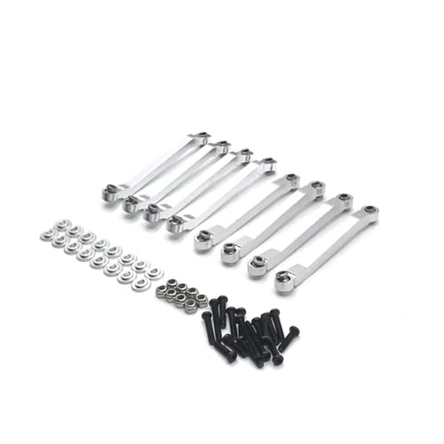 GHJtRs 8 stücke Metall Chassis Zugstangen Feste Link Suspension Spurstange Kompatibel Mit MN D91 D96 D99 D99S MN90 1/12 RC Auto Upgrade Teile(White) von GHJtRs