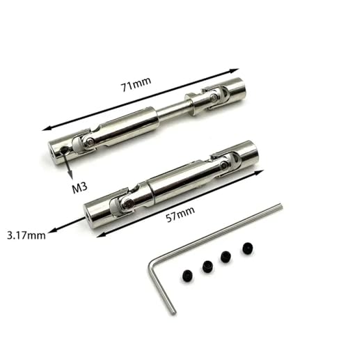 GHJtRs Antriebswelle Antriebswelle Metall kompatibel mit B16 B36 Q60 Q63 Q64 Fayee FY004 MN-77 6WD 6X6 RC Autoteile(2pcs) von GHJtRs