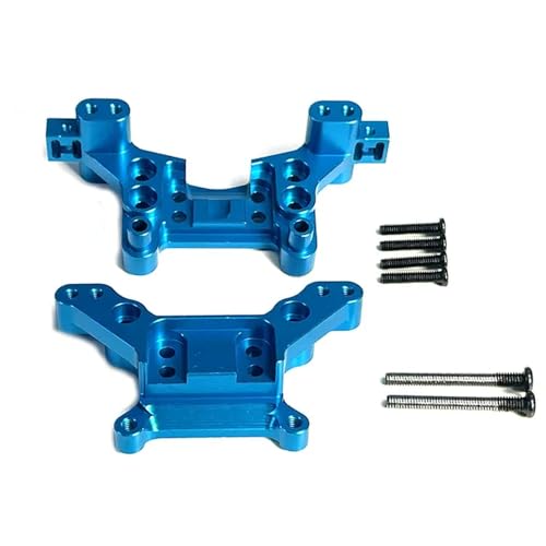 GHJtRs Kompatible Metall-Stoßdämpferhalterungen vorne und hinten für Hyper Go RC-Autoteile 16207 16208 16209 16210 H16-Fernbedienungsautozubehör(Blue) von GHJtRs