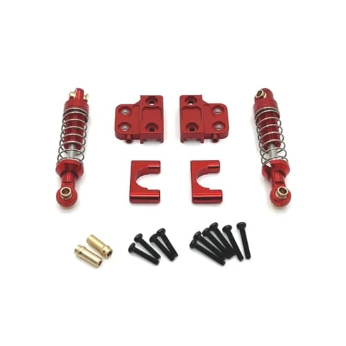 GHJtRs Kompatible Metall-Upgrade-Hinterachse und hinterer Stoßdämpfer für MN-Modell 1/12 MN82 LC79 RC-Autoteile(RED) von GHJtRs