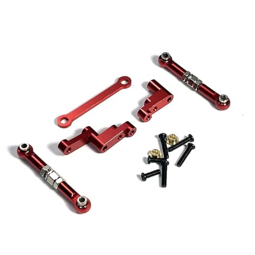 GHJtRs Metall-Spurstangenbaugruppe, kompatibel mit 1/16 RC-Car-Modellen 16207 16208 16209 16210 H16 H16BM(Red) von GHJtRs