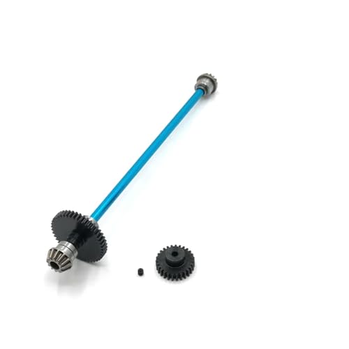 GHJtRs Metall Upgrade 27T Motor Getriebe Zentrale Antriebswelle Montage Kompatibel Mit RC Auto Teile Für 1/14 144010 144001 144002(Blue) von GHJtRs