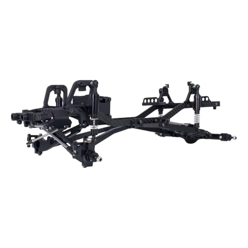 GHJtRs Twin I-Beam 2WD Pre-Runner CNC-Metall-Chassis-Kit, kompatibel mit 1/10 RC Crawler Desert Pro Upgrade(Black) von GHJtRs