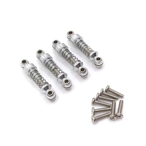 GHJtRs Upgrade des einstellbaren Stoßdämpfers aus Metall, kompatibel mit 1/28 284131 K969 K979 K989 K999 P929 P939 RC-Autoteilen(Silver) von GHJtRs