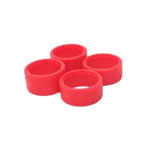 GHJtRs Verbesserte Bunte Racing-Muster-Reifenhaut, kompatibel mit 22-mm-22,5-mm-Rad für RC-Car-Ersatzteile im Maßstab 1:28(RED) von GHJtRs