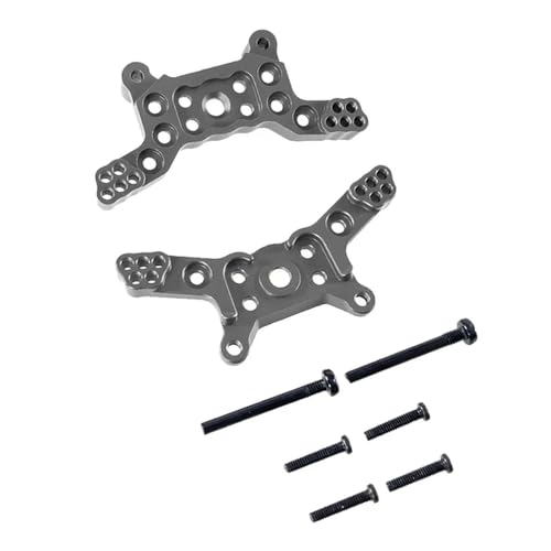 Langlebige Metall-Upgrade-Komponenten, kompatibel mit Hyper Go 1/14 RC Car H14BM 14209 14210 vorderer und hinterer Stoßdämpferturm(Titanium) von GHJtRs