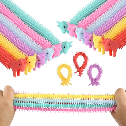 GHVACZS 15 Stück Stretchy Einhorn, Einhorn Stretchy String Spielzeug, Bunte Stretchy Toy, Stretch Spielzeug für Kinder und Erwachsene Autismus und ADHD Behandlung von GHVACZS