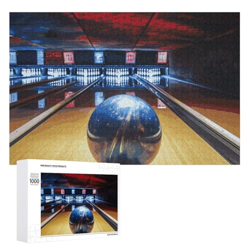 1000 PCS Jigsaw Puzzles Bowling Puzzles Personalized Puzzle for Adults Wooden Puzzle Custom Puzzles from Photos Picture Puzzle Classic Jigsaw Puzzle for Wedding Birthday Valentine's Day von GHZWACKJ