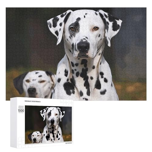 1000 PCS Jigsaw Puzzles Dalmatiner Dog Puzzles Personalized Puzzle for Adults Wooden Puzzle Custom Puzzles from Photos Picture Puzzle Classic Jigsaw Puzzle for Wedding Birthday Valentine's Day von GHZWACKJ