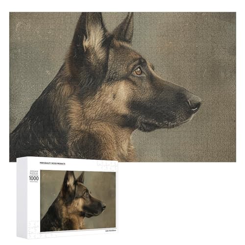 1000 PCS Jigsaw Puzzles Dog Side View Puzzles Personalized Puzzle for Adults Wooden Puzzle Custom Puzzles from Photos Picture Puzzle Classic Jigsaw Puzzle for Wedding Birthday Valentine's Day von GHZWACKJ