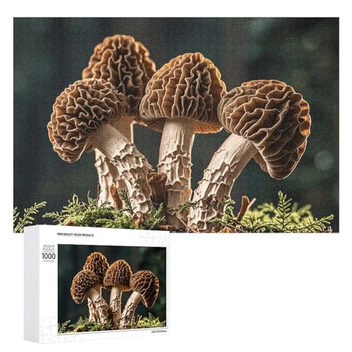 1000 PCS Jigsaw Puzzles Good Morels Puzzles Personalized Puzzle for Adults Wooden Puzzle Custom Puzzles from Photos Picture Puzzle Classic Jigsaw Puzzle for Wedding Birthday Valentine's Day von GHZWACKJ