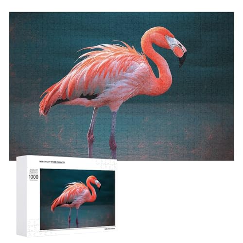 1000 PCS Jigsaw Puzzles Vivid Flamingo Puzzles Personalized Puzzle for Adults Wooden Puzzle Custom Puzzles from Photos Picture Puzzle Classic Jigsaw Puzzle for Wedding Birthday Valentine's Day von GHZWACKJ