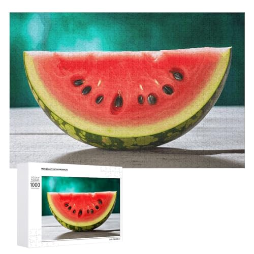 1000 PCS Jigsaw Puzzles Watermelon with Smiley Puzzles Personalized Puzzle for Adults Wooden Puzzle Custom Puzzles from Photos Picture Puzzle Classic Jigsaw Puzzle for Wedding Birthday Valentine's Da von GHZWACKJ